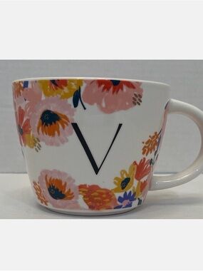NWOT never used Opalhouse 'V' Floral Ceramic Mug - Multicolor 16oz